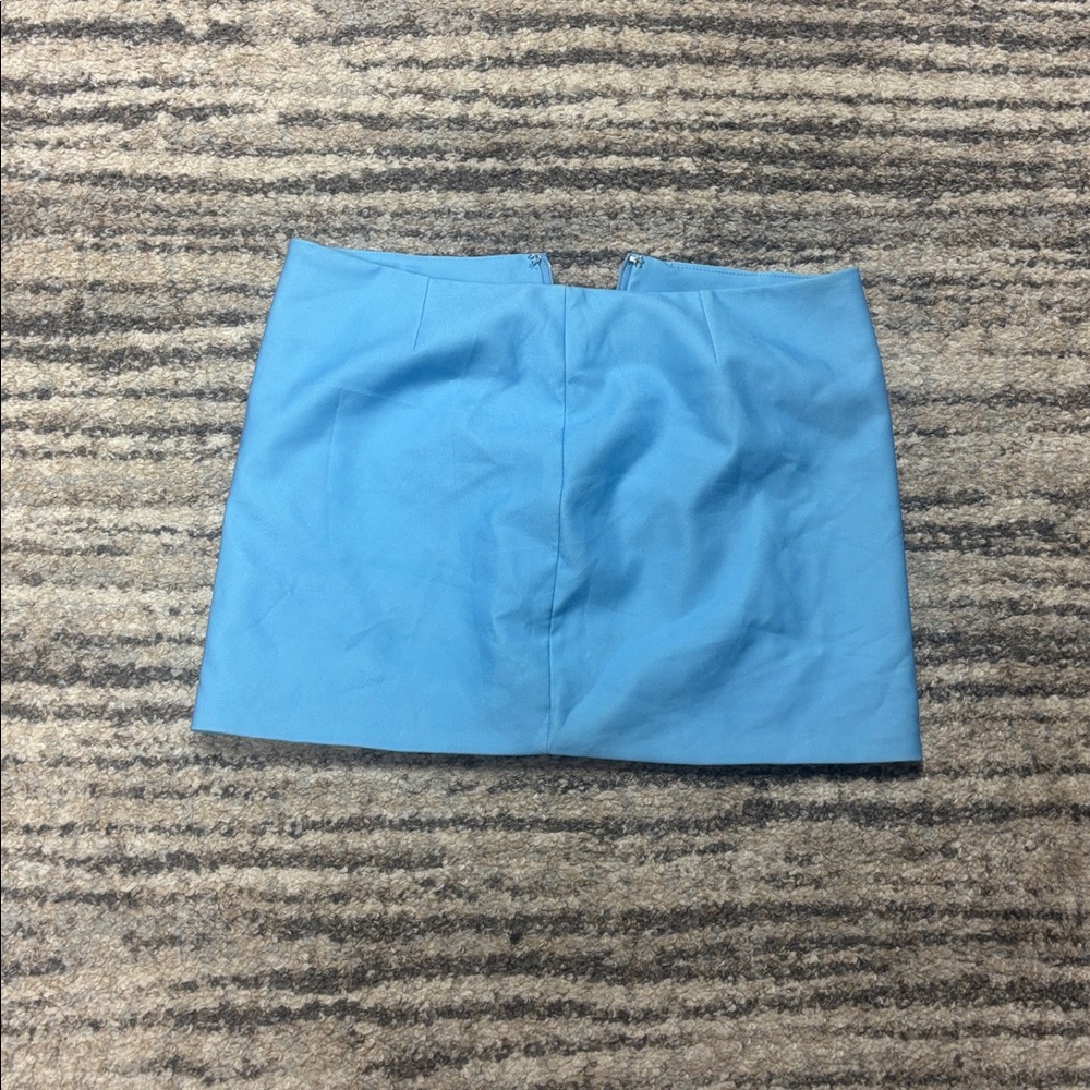 Tiger Mist Sky Blue Mini Skirt